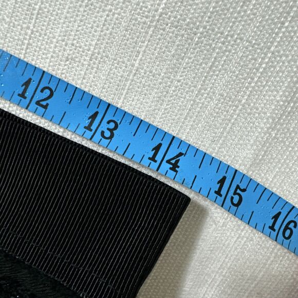 Ann Taylor Pencil Skirt womens Black Straight Striped Metallic size Petite 6 - Picture 12 of 14